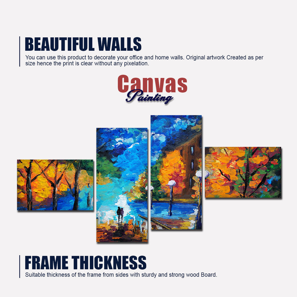 Beautiful Scenery of Couple Dating Canvas Painting