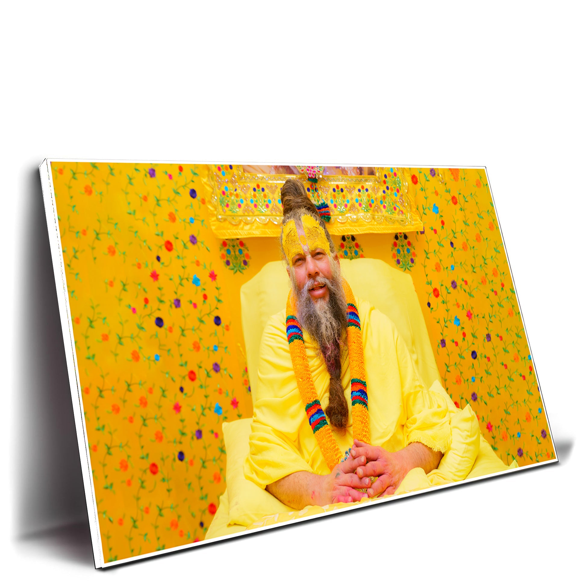 Premanand Ji Maharaj Divine Smile Spiritual Canvas Wall Paniting