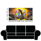 Running Horses Abstract Premium Canvas Wall Painting