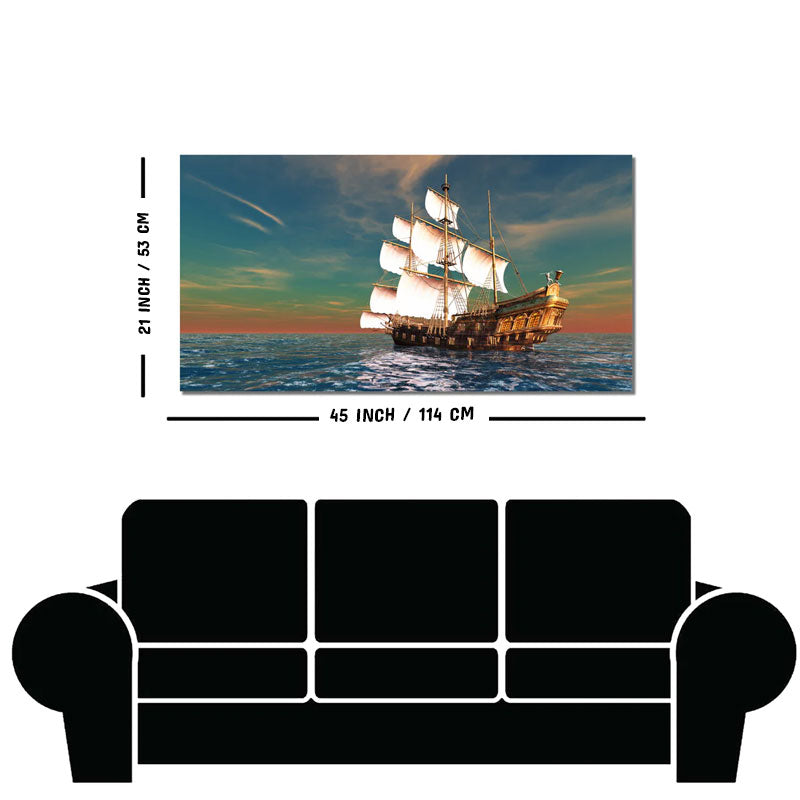 Premium Wall Painting of Ship on the Ocean