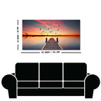Romantic Wooden Jetty in Sunset Canvas wall Painting