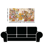 Madhubani/Rajasthani Art Premium Canvas Wall Painting
