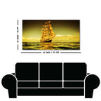 Beautiful Sunset Sailing Ship Wall Painting