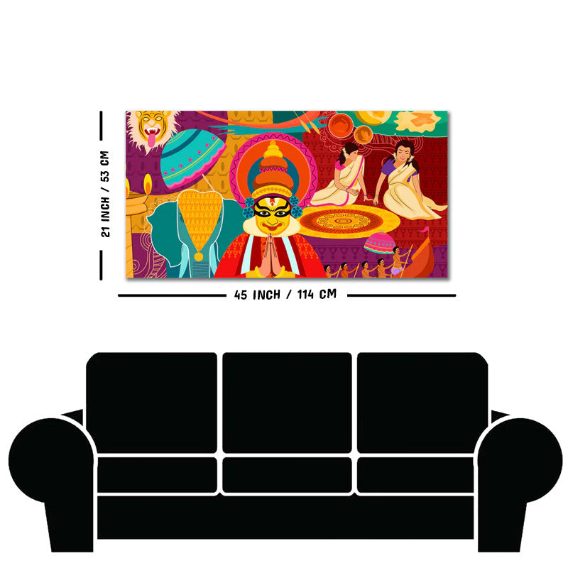 Premium Wall Painting of Celebration Onam Festival