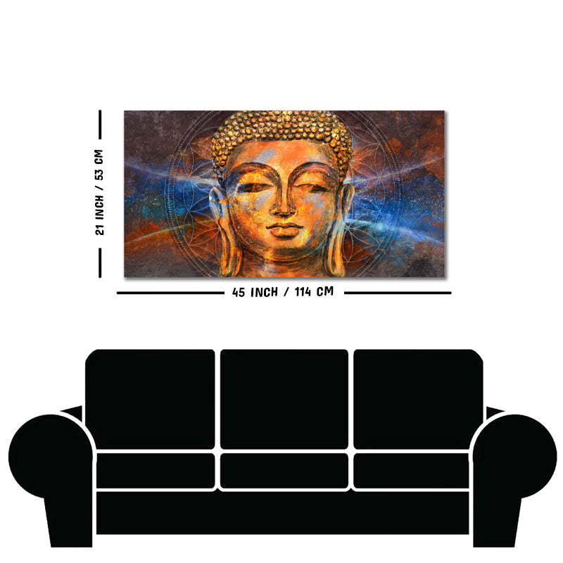 Premium Wall Painting of Peaceful Lord Buddha
