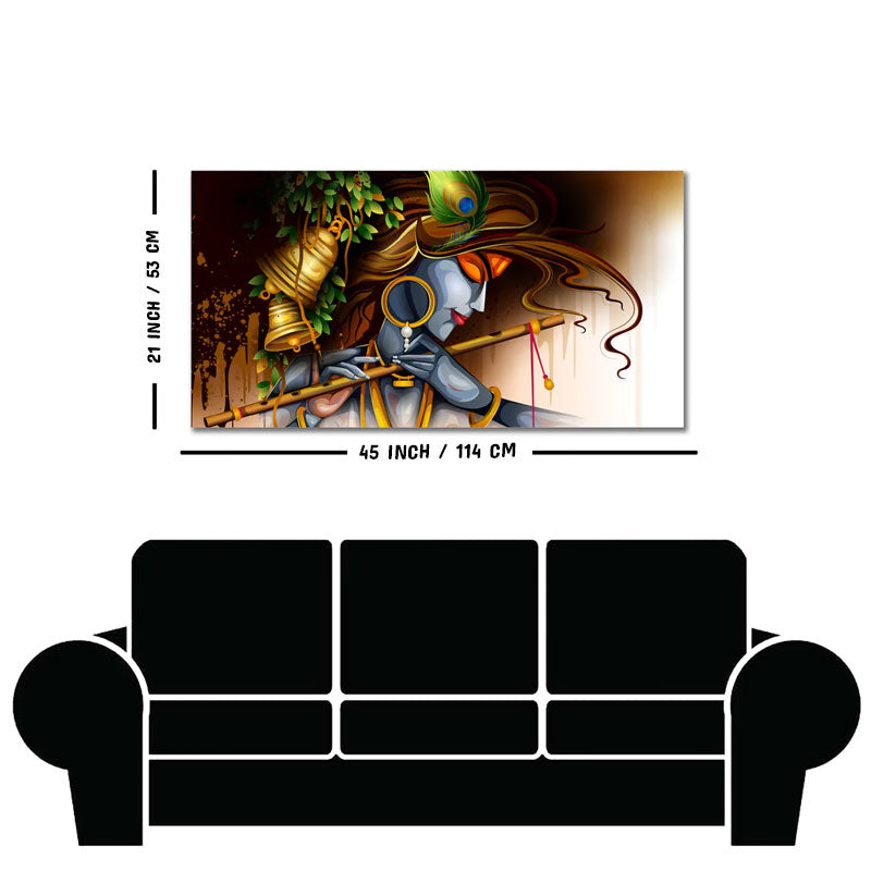 Premium Wall Canvas Painting of Lord Krishna