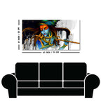 Lord Krishna Playing a Flute Wall Painting