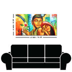 Big Size Canvas Wall Painting of Lord Radha Krishna