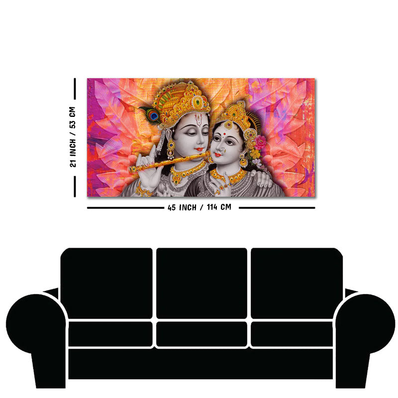 Divine Radha Krishna Canvas Wall Painting