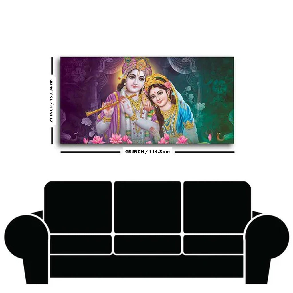 Colorful Wall Painting of Lord Radha Krishna