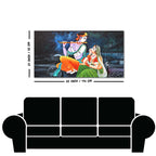 Lord Radha Krishna in Dark Forest Canvas Big Wall Painting Wall Art