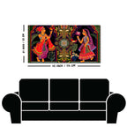 Premium Wall Painting of Man and Woman in Garden Rajasthani Pictorial Art