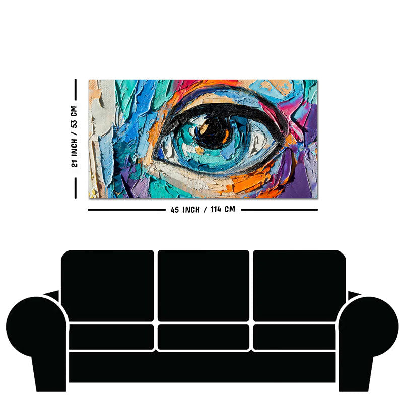 Abstract Picture of a Beautiful Girl's Eye Canvas Wall Painting