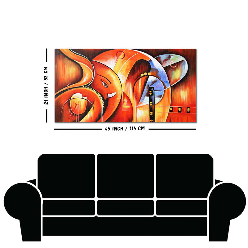 Lord Ganesha Modern Art Premium Wall Painting