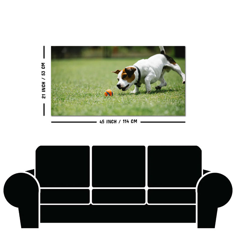 Dog Playing Canvas Wall Painting