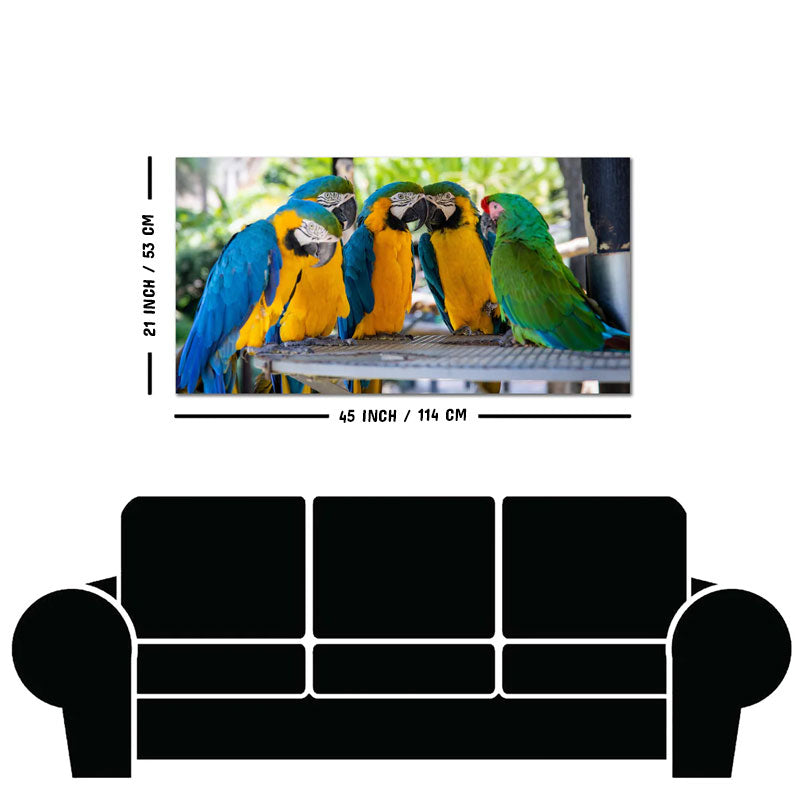 Colorful Mascaw Parrots Canvas Wall Painting