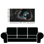Canvas Wall Painting of Mascaw Parrot in Tree Hole