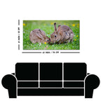 Baby Bunnies in Garden Canvas Wall Painting