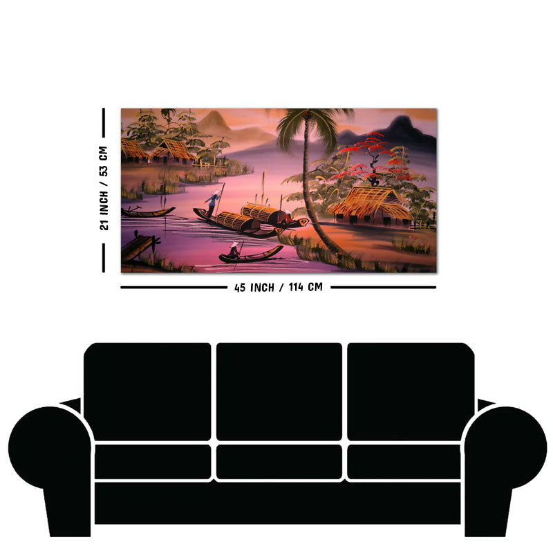Beautiful Sunset Scenery Canvas Wall Painting