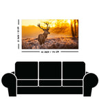 Premium Canvas Painting of Red Deer in Forest at Sunrise