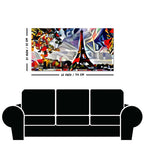Abstract Art Premium Canvas Painting of Eiffel Tower in Paris