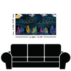 Premium Canvas Wall Painting of Golden Birds Flying over The Dark Forest