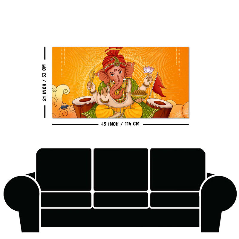 Lord Ganesh Canvas Wall Painting