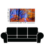 Premium Canvas Abstract Art Wall Painting of Forest in Autumn