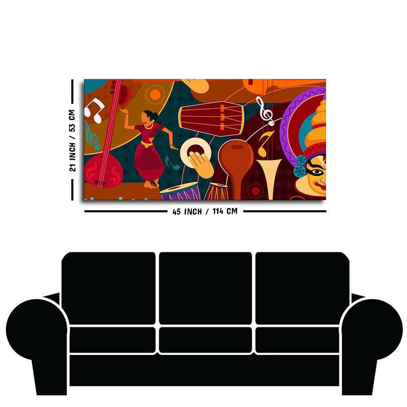 Dance & Music Instruments Premium Canvas Wall Painting