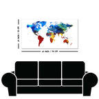 Colorful World Map Premium Wall Painting