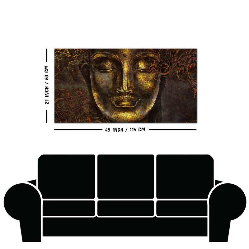 Divine Lord Buddha Sculpture Wall Painting