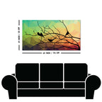 Birds on Branch Abstract Art Wall Painting