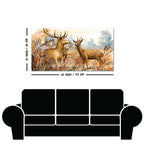 Canvas Wall Painting Pair of Deer in the Forest