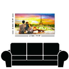 Couple Watching Sunset Paris Canvas Wall Painting