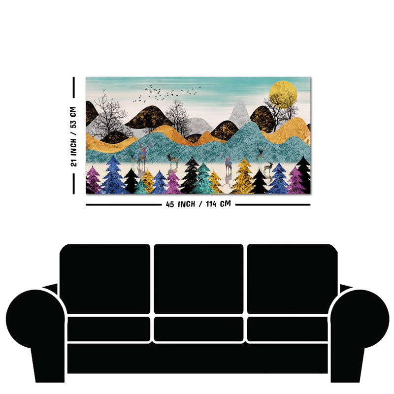 Modern Art Forest Premium wall Painting