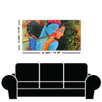 Radha Krishna with Flute Premium Wall Painting