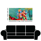 Abstract Art Radha Krishna Wall Painting