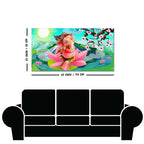 Lord Ganesha Playing Flute Premium Wall Painting
