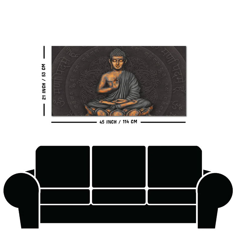 Lord Gautam Buddha Meditating Wall Painting