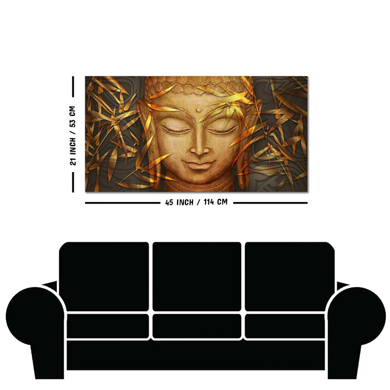 Lord Gautam Buddha with Serene Smile Wall Painting