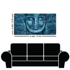 Face Sculpture of Buddha Wall Painting