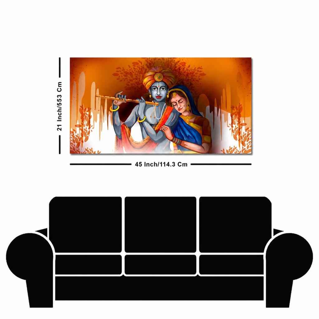 Lord Radha Krishna Beautiful Canvas Wall Painting