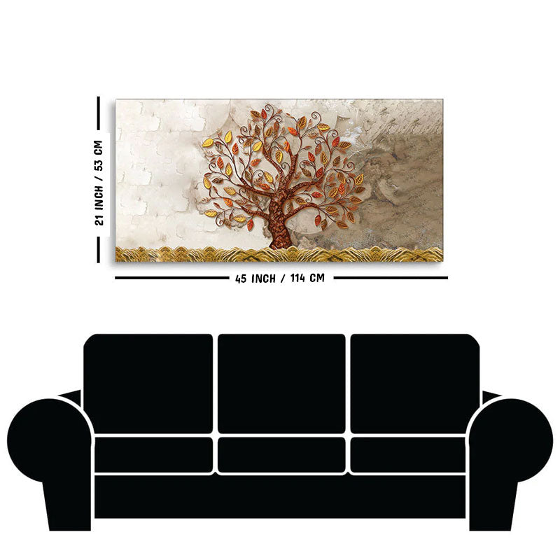 Beautiful Red and Yellow Leaf Tree Canvas Wall Painting