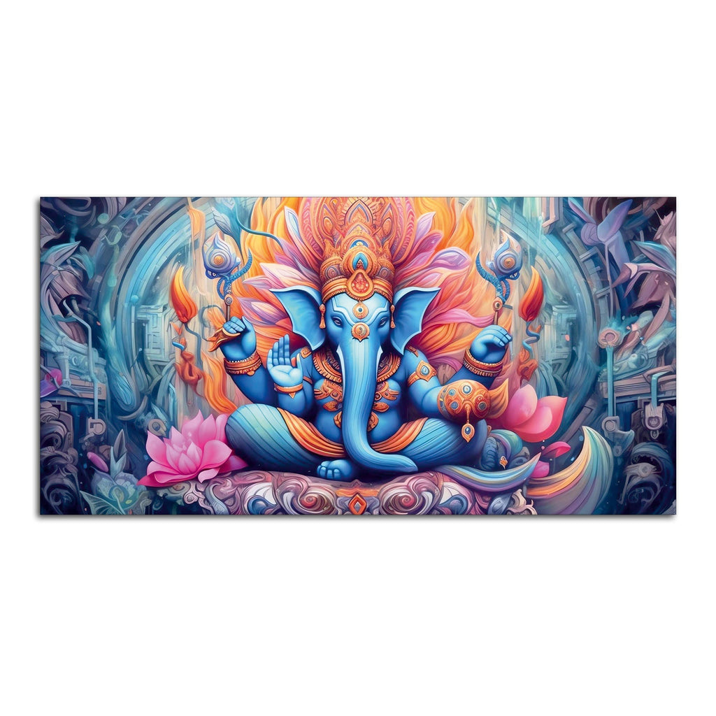 Lord Ganesh Decorative Artistic Canvas Wall Painting