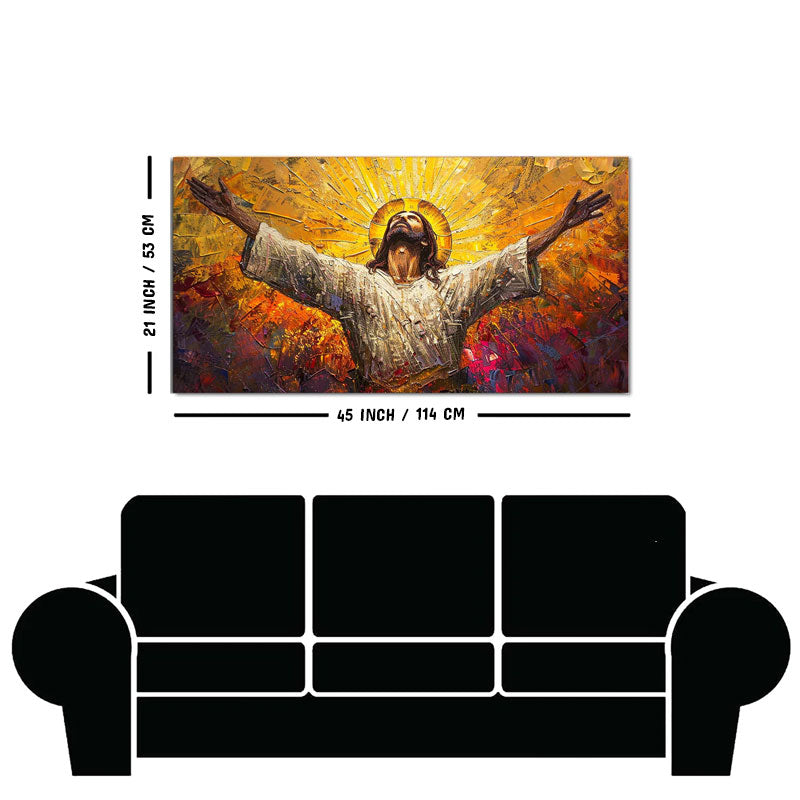Inspiring Jesus Christ Canvas Wooden Canvas Wall Painting