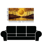 Beautiful Scenery of Sun Shining Premium Canvas Wooden Wall Painting