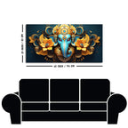 Auspicious Vighnaharta Ganesha Canvas Wooden Wall Painting