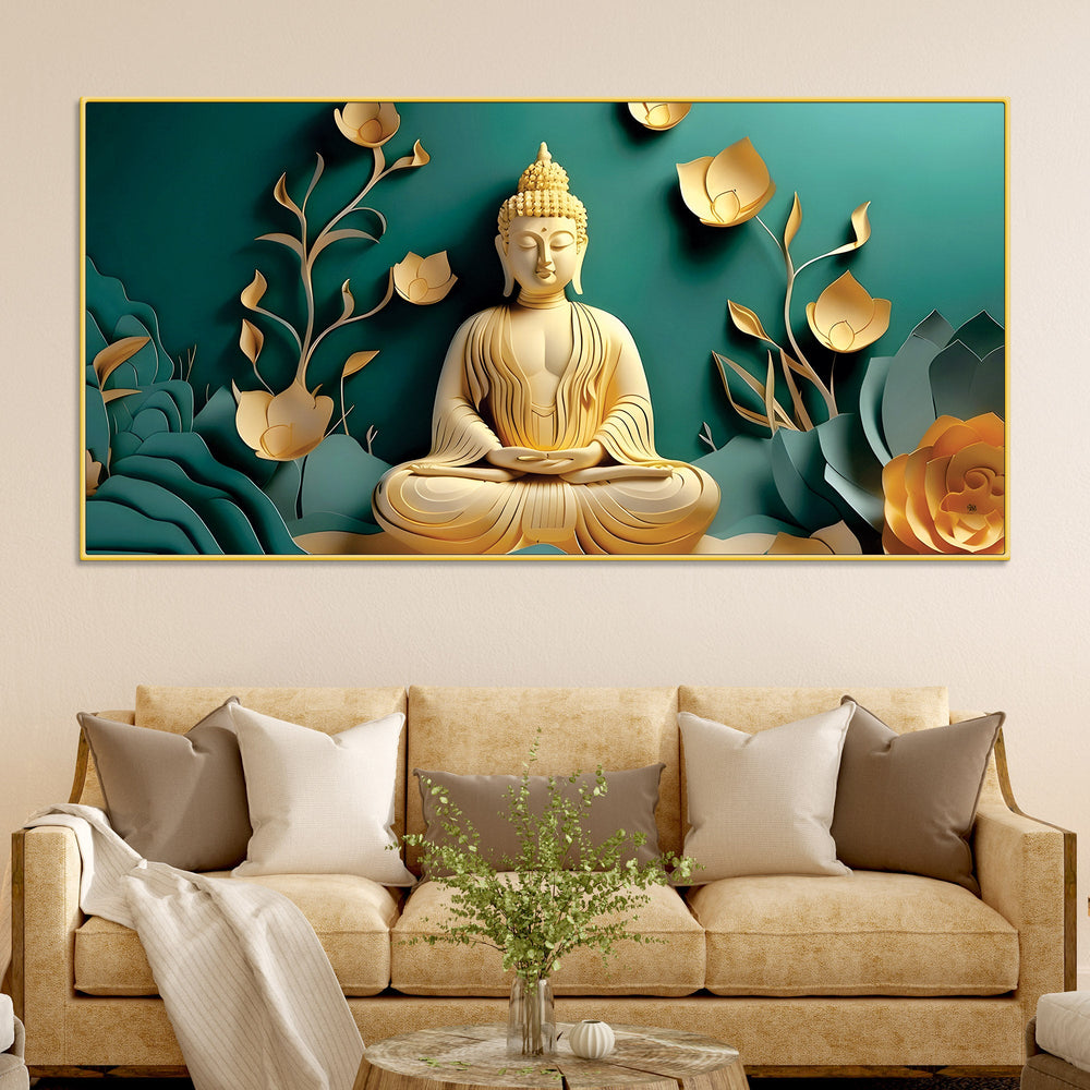 Buddha Wall Painting – Luxury Spiritual Decor