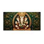 Artistic Lord Shri Ganesha Modern Portrait Canvas Wall Painting for Home & Office Decor – Modern Devotional Wall Art