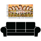 Seven Horses Folk Art Canvas wall Painting